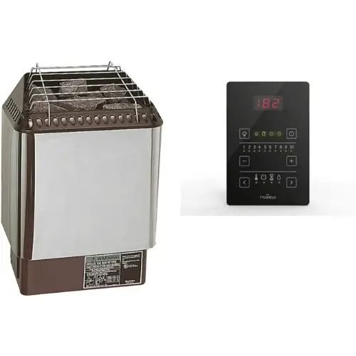 heating stove with stones and digital control panel - best sauna heater