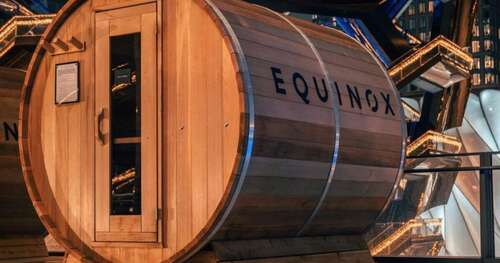 equinox sauna at Hudson Yard