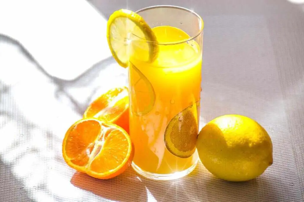 glass full of orange juice