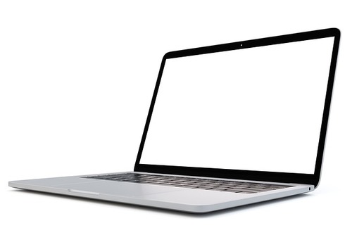 laptop with a blank screen